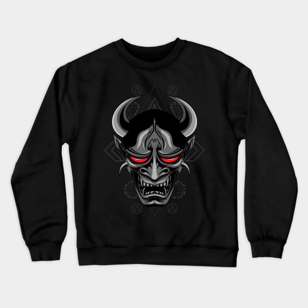 hanya mask japan Crewneck Sweatshirt by SHINIGAMII